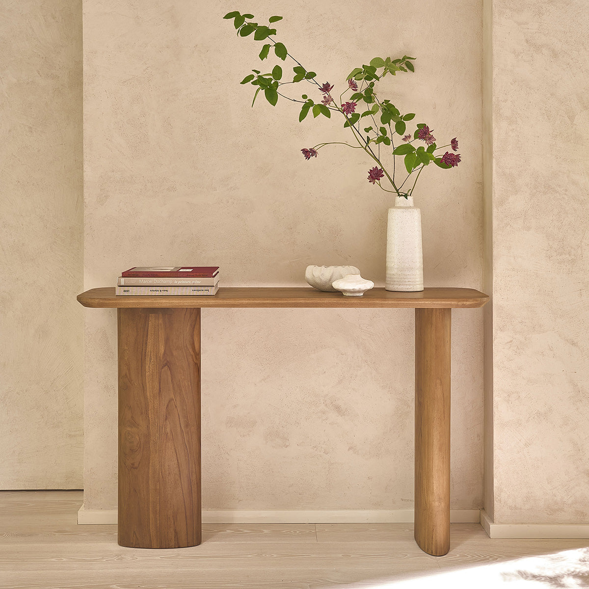 CALMA - Konsole aus massivem Teakholz 120 cm