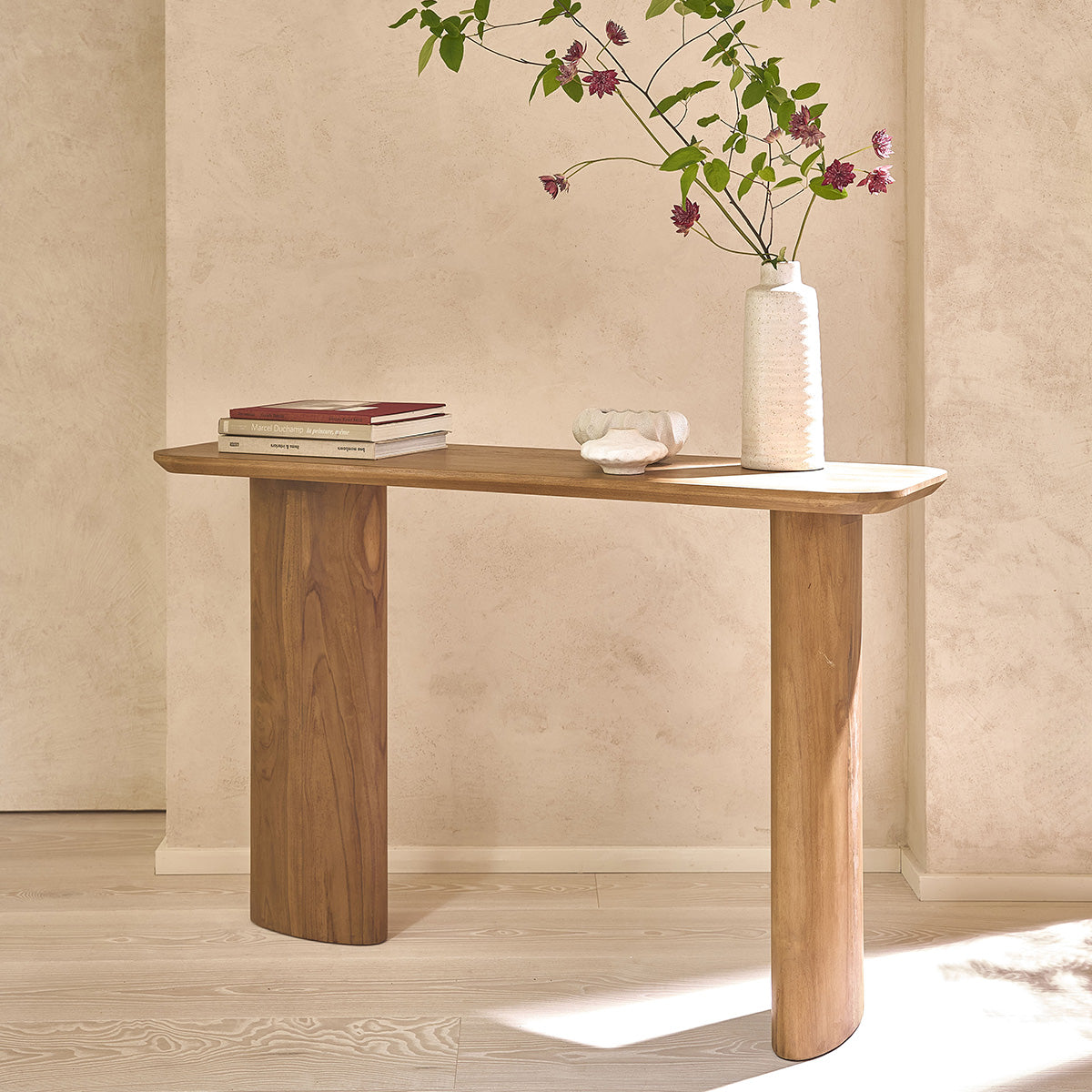 CALMA - Konsole aus massivem Teakholz 120 cm