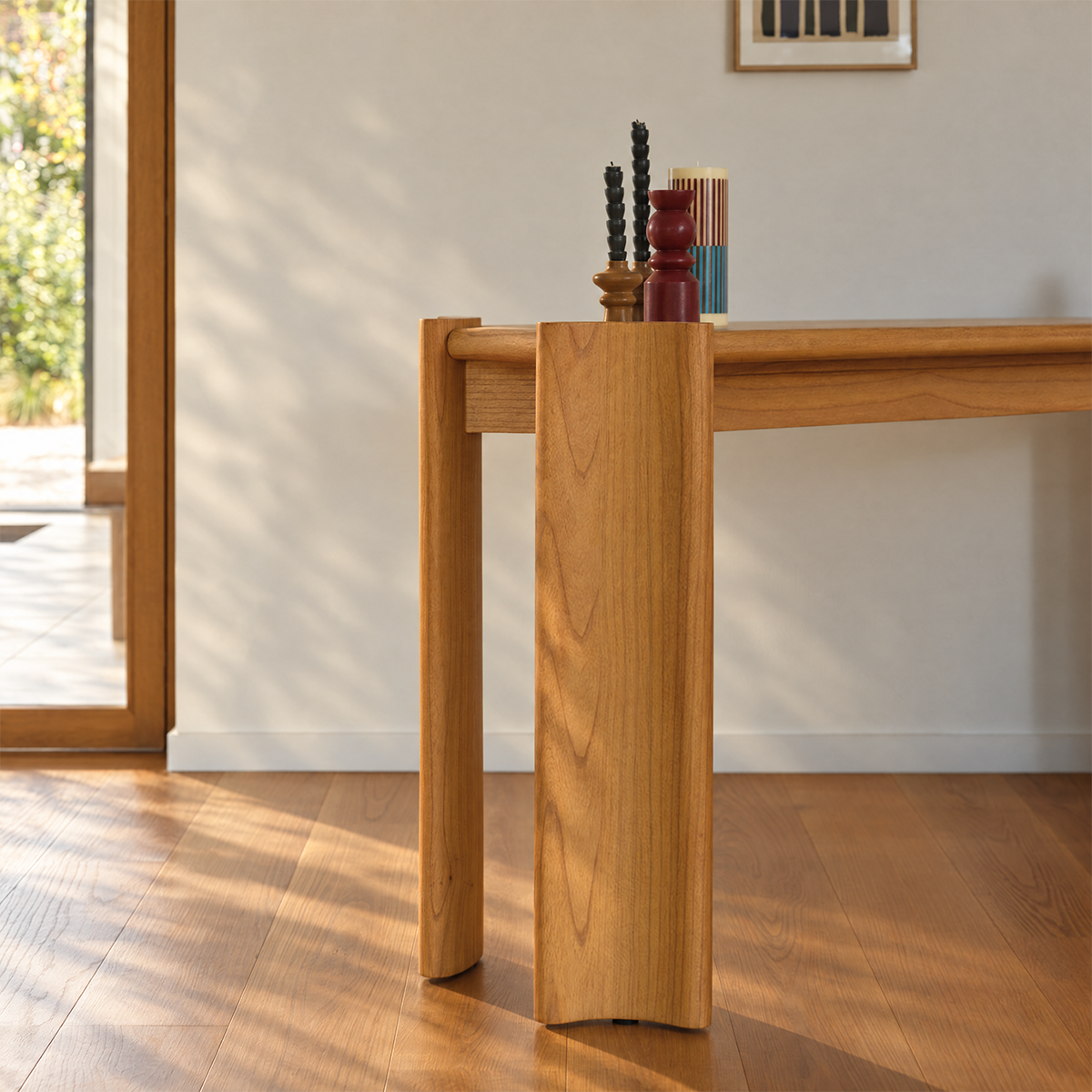 ALVAR - Konsole aus naturbelassenem Mindi-Holz, 165 cm