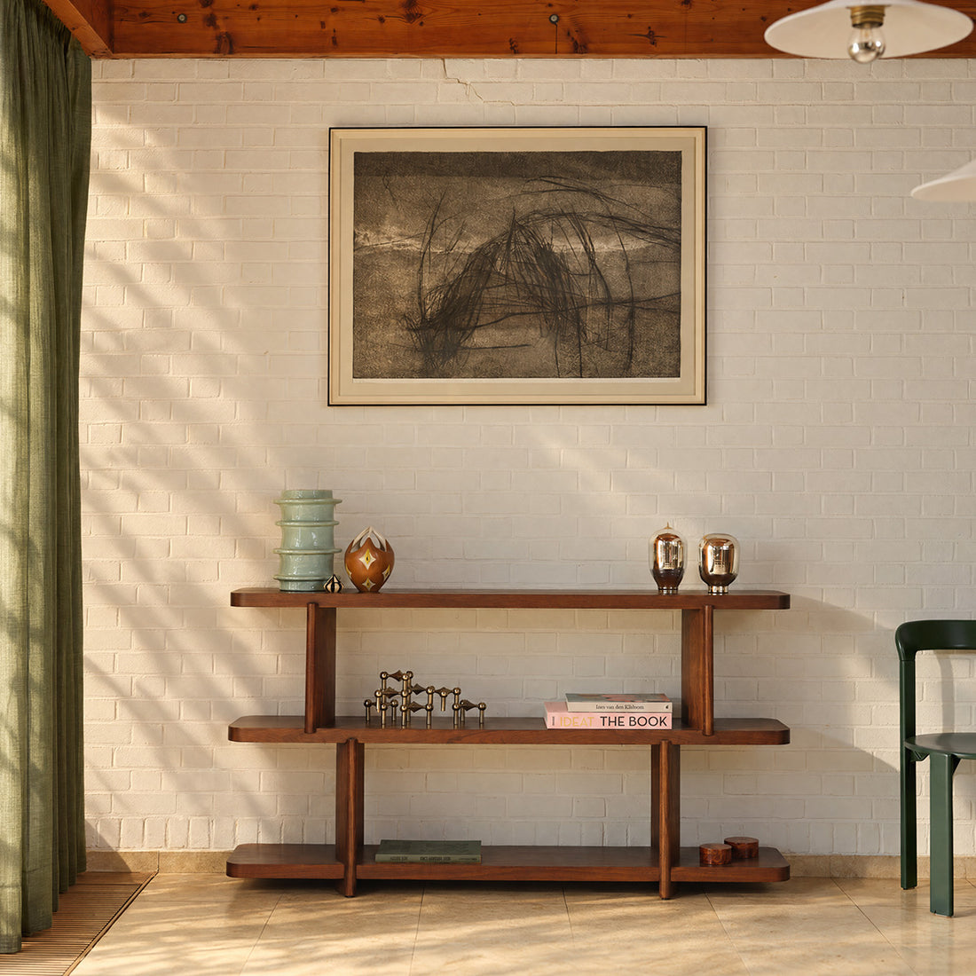 OTTO - Konsole aus braunem Mindi-Holz, 160 cm