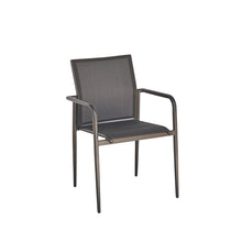 Sessel aus Aluminium und grauem Textilene