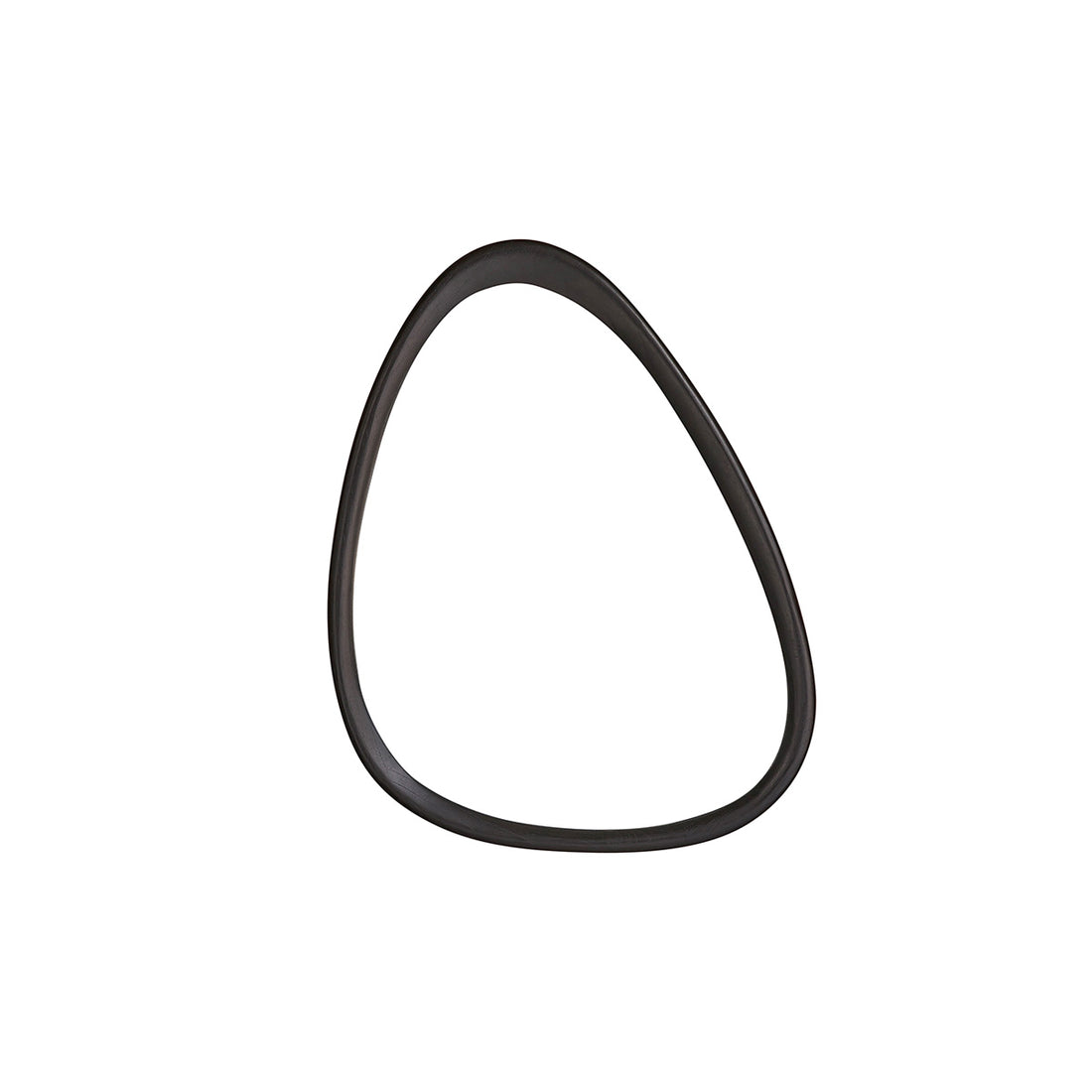 THELMA - Organischer Spiegel aus schwarzem Mindi-Holz, 75 x 60 cm