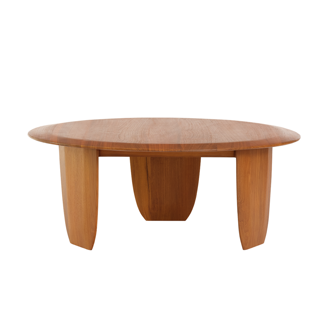 JEANNE - Runder Couchtisch aus massivem Teakholz, Ø 85 cm