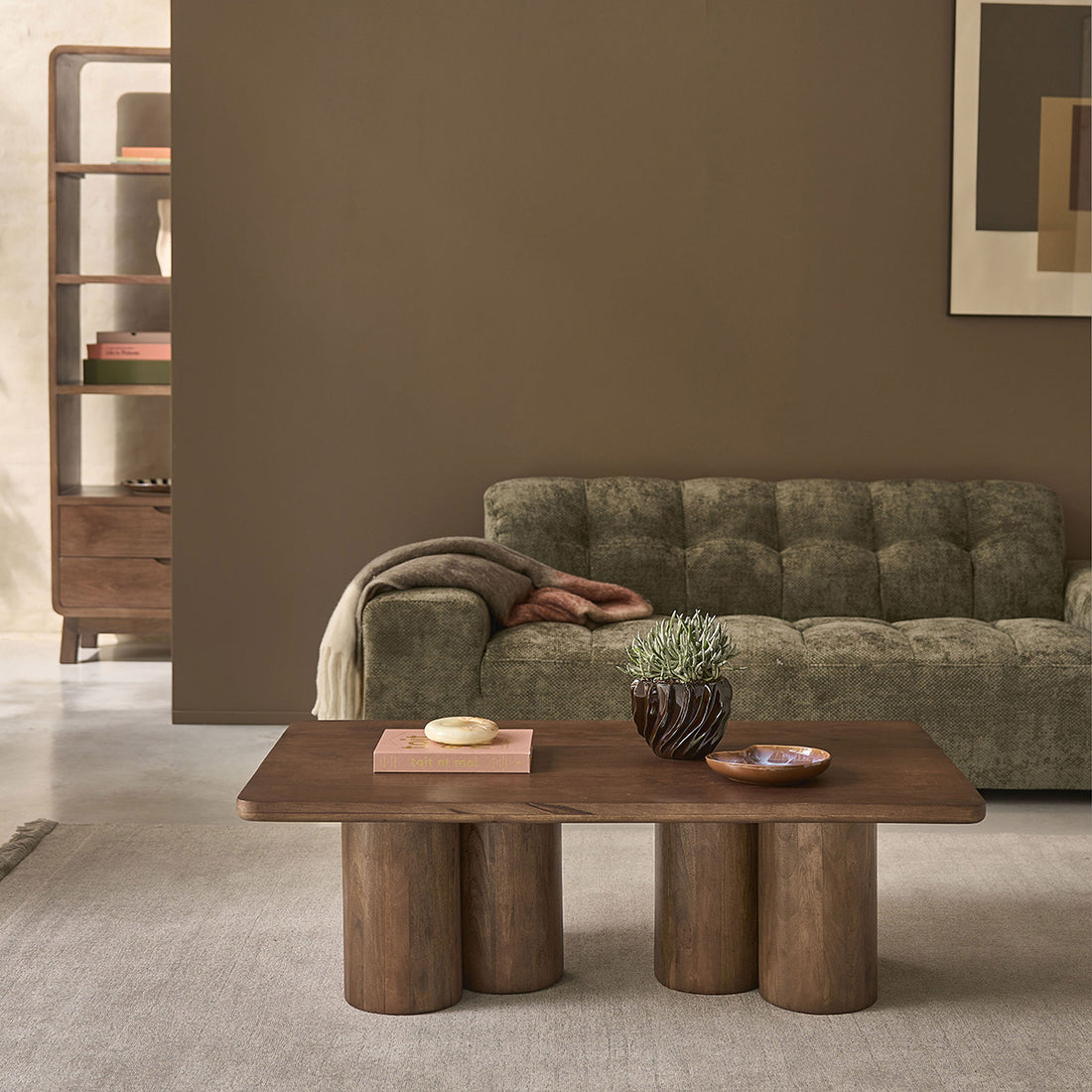 CLEO - Couchtisch aus massivem Mangoholz, braun, 120 cm