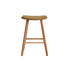Hocker aus massivem Teakholz und Sitzfläche aus Cord 65 cm