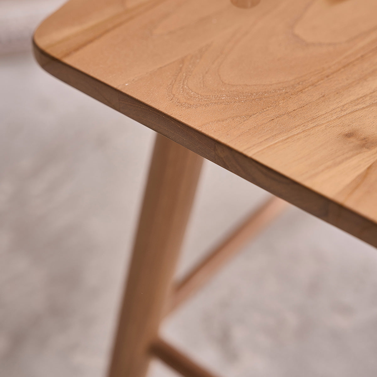 AMBRE - Barhocker aus massivem Teakholz 45 cm