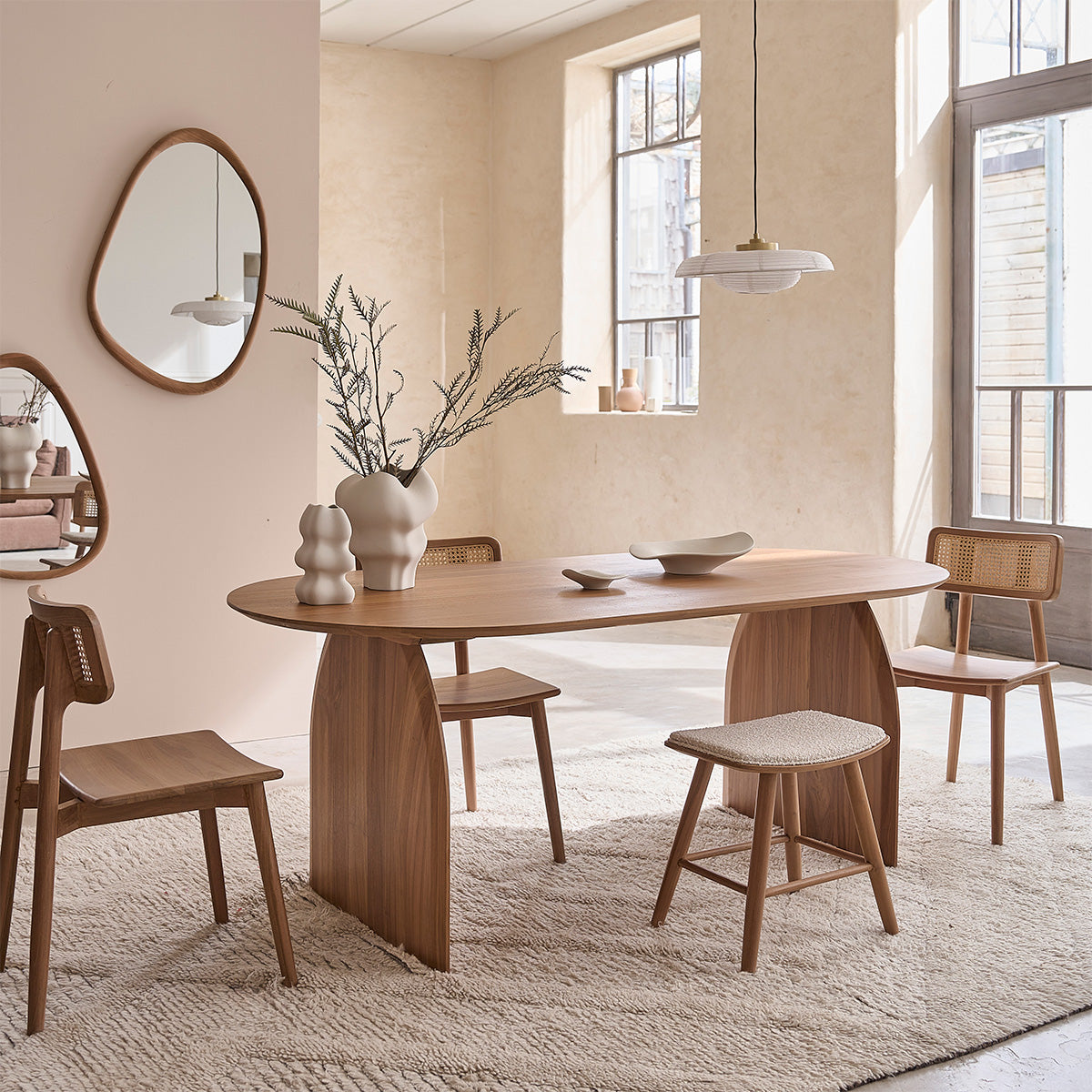 AMBRE - Hocker aus massivem Teakholz 45 cm