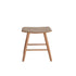 Barhocker aus massivem Teakholz und Greige-Samt 45 cm (Kombination aus Grau und Beige)