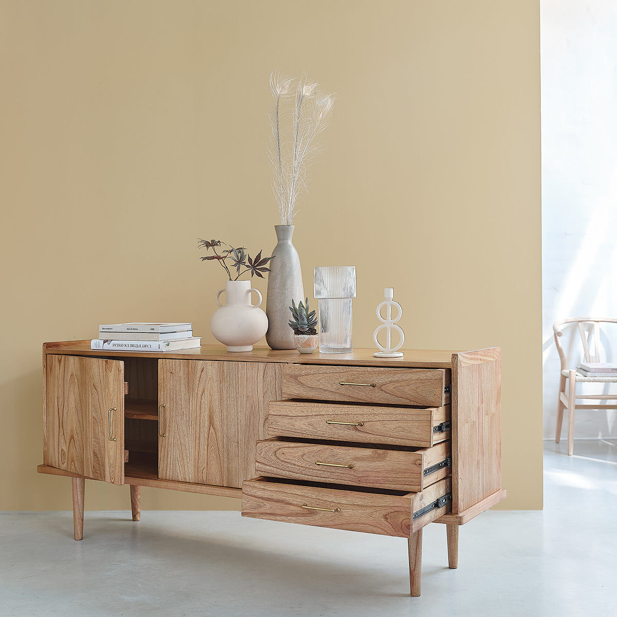 SUZANNE - Commode en mindi massif 175 cm