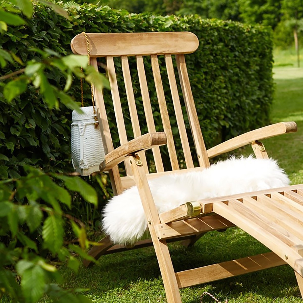 MIDLAND - Liegestuhl aus massivem Teakholz