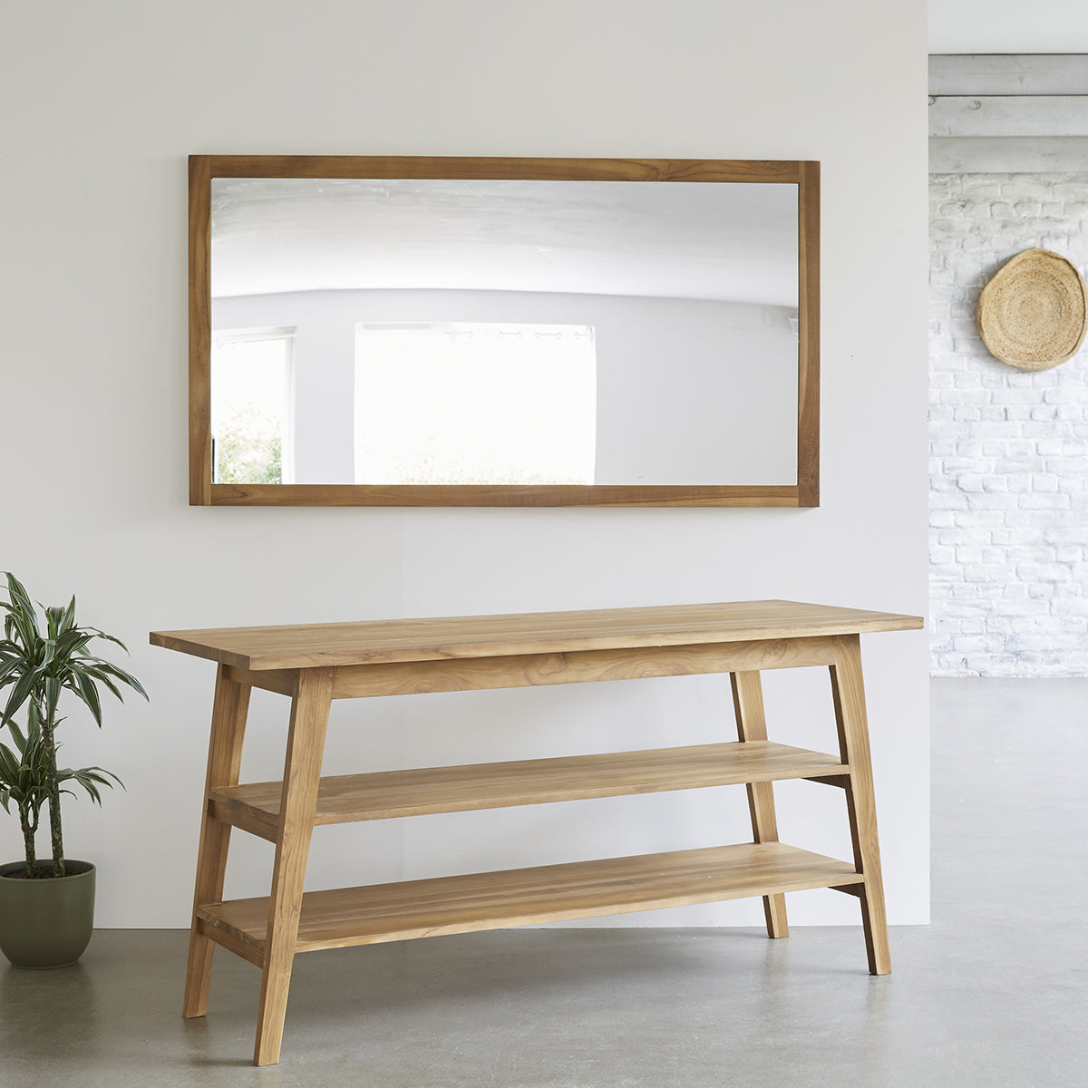 SARA - Badezimmermöbel aus massivem Teakholz 2 Bretter 150 cm