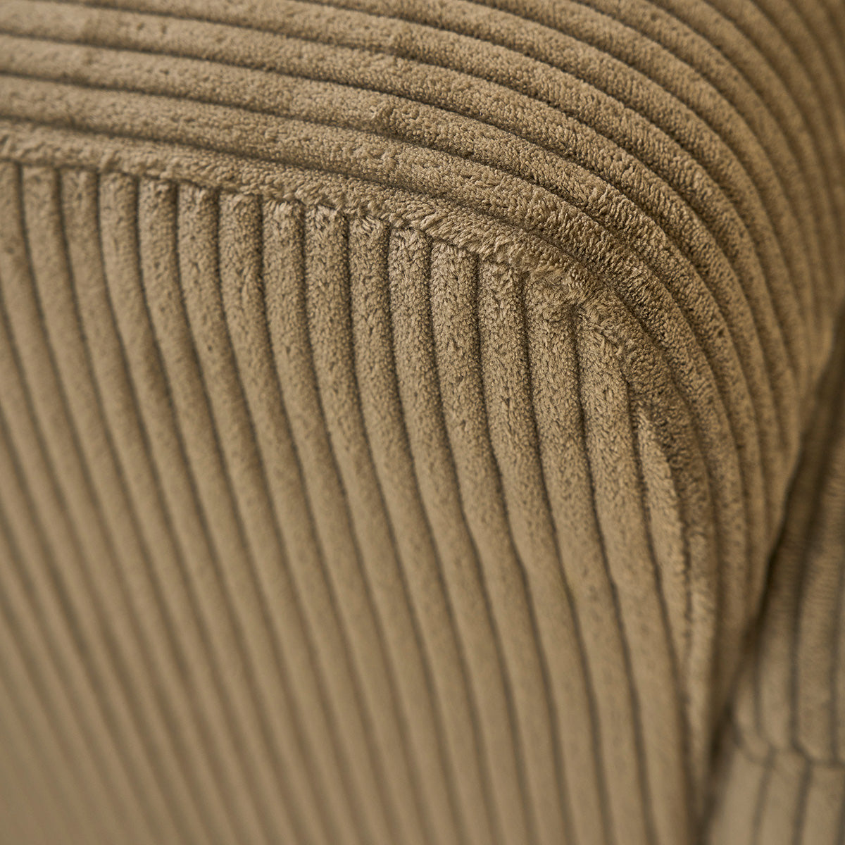 ALPHONSE - Gerades 3-Sitzer-Sofa aus khakifarbenem Cord