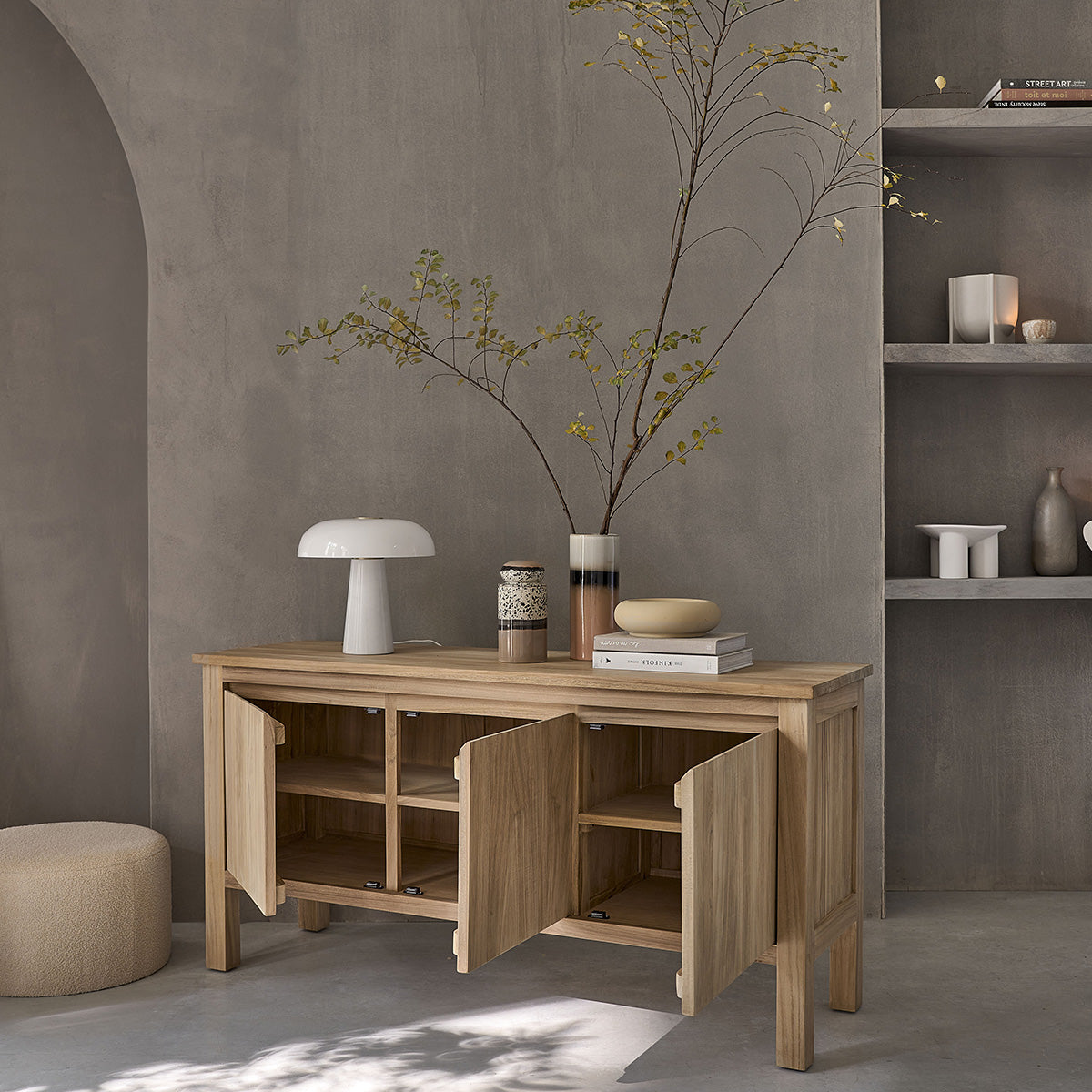 ALDO - Buffet aus massivem Teakholz 150 cm