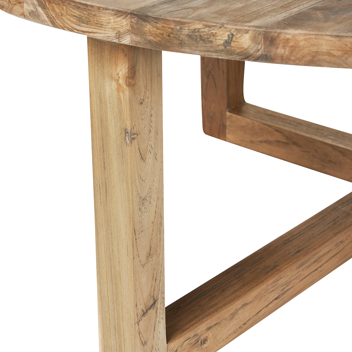 CARGO - Couchtisch aus recyceltem massivem Teakholz Ø 100 cm