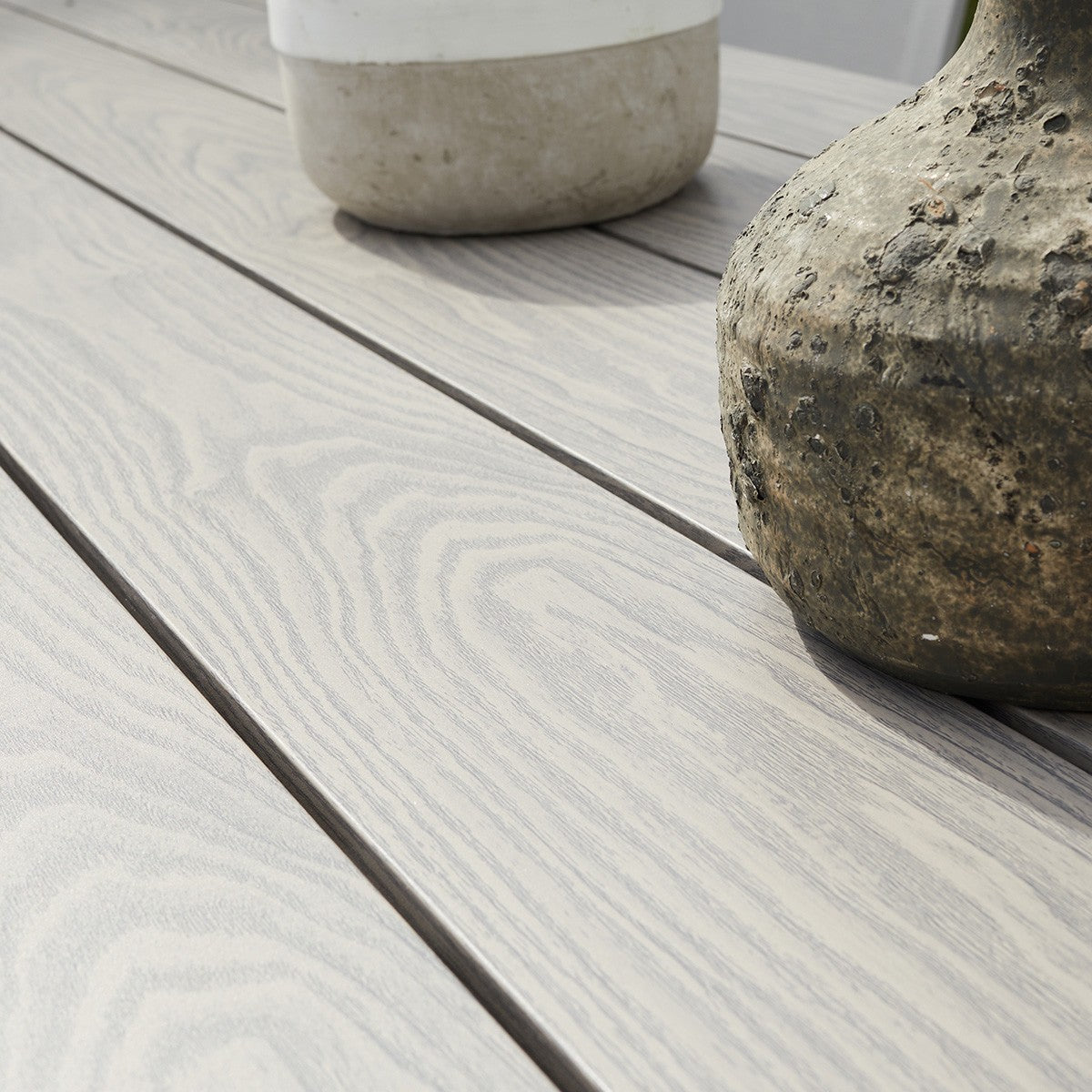 TAMPA - Gartenlounge aus weißem Aluminium und grauem Textilene 8-Sitzer