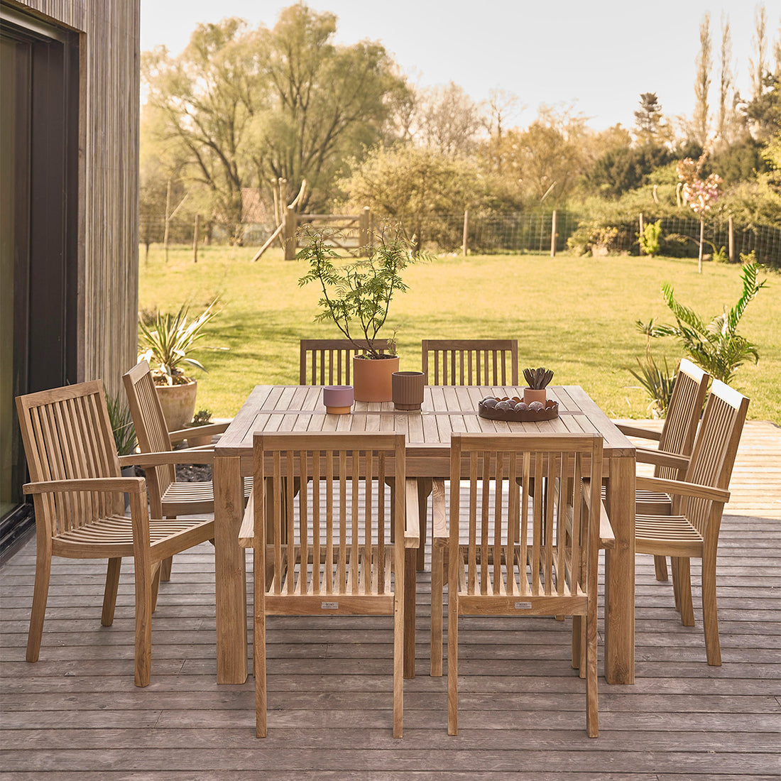 MALTE - Gartenlounge aus Teakholz 8 Sitzplätze