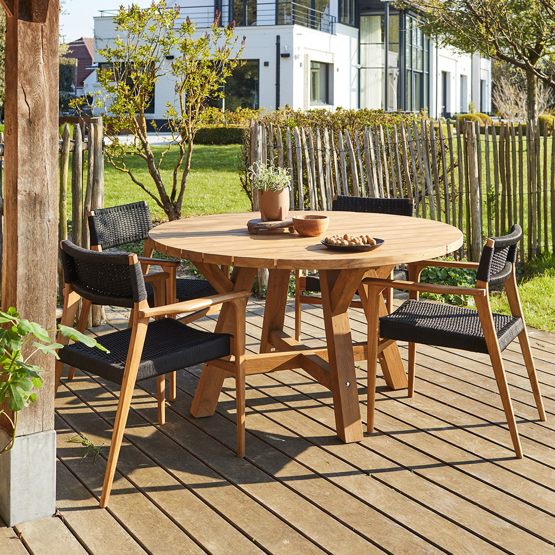 ESTHER - Gartenlounge aus Teakholz 4 pers.