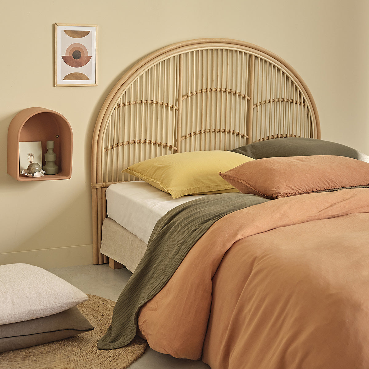 BOHO - Kopfteil aus Rattan 140 cm