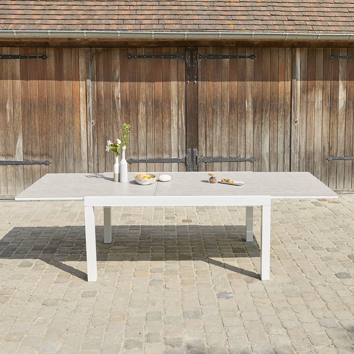 TULUM - Ausziehbarer Gartentisch aus Aluminium 6/10 Sitzplätze