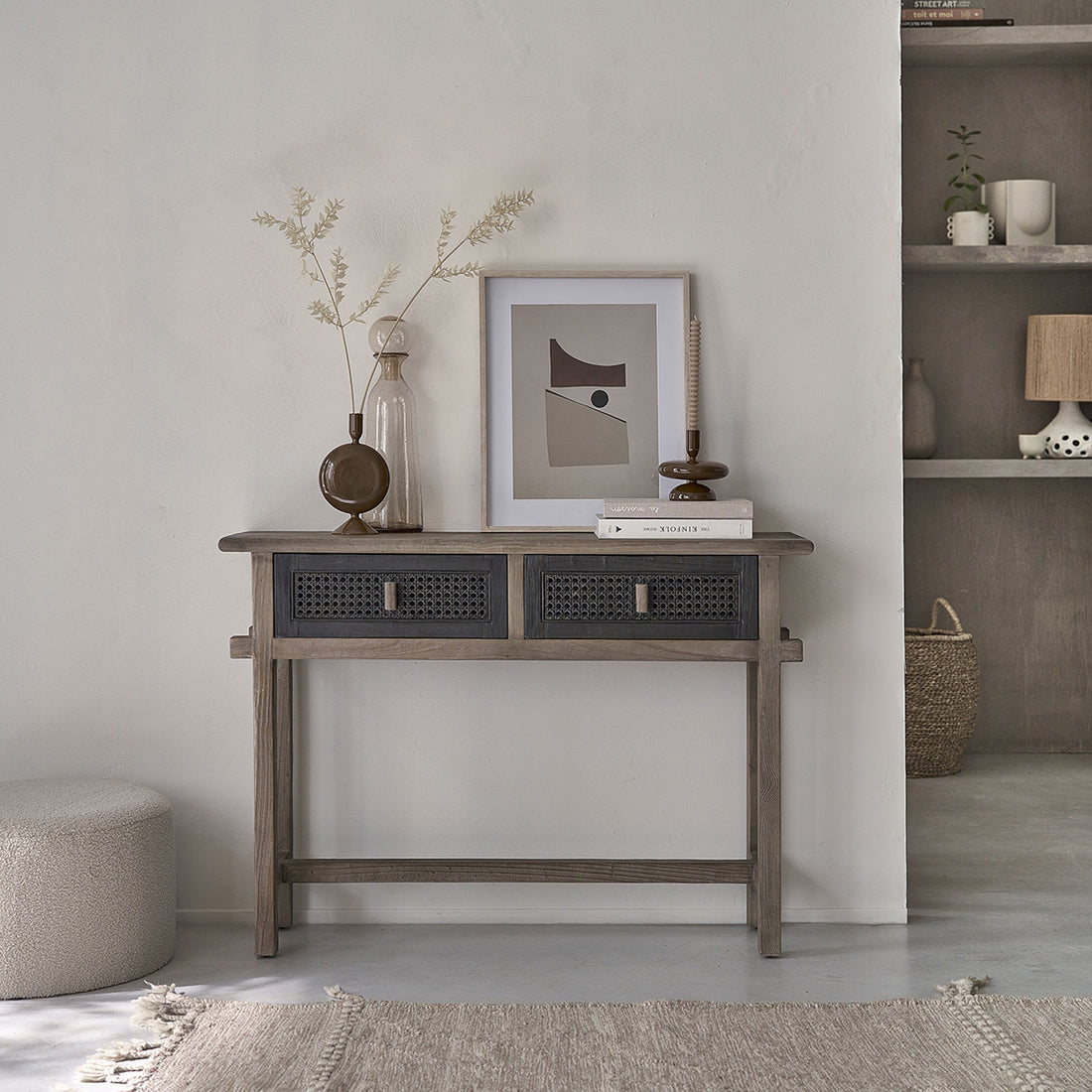 JUNKO - Konsole aus recyceltem Massivholz 110 cm