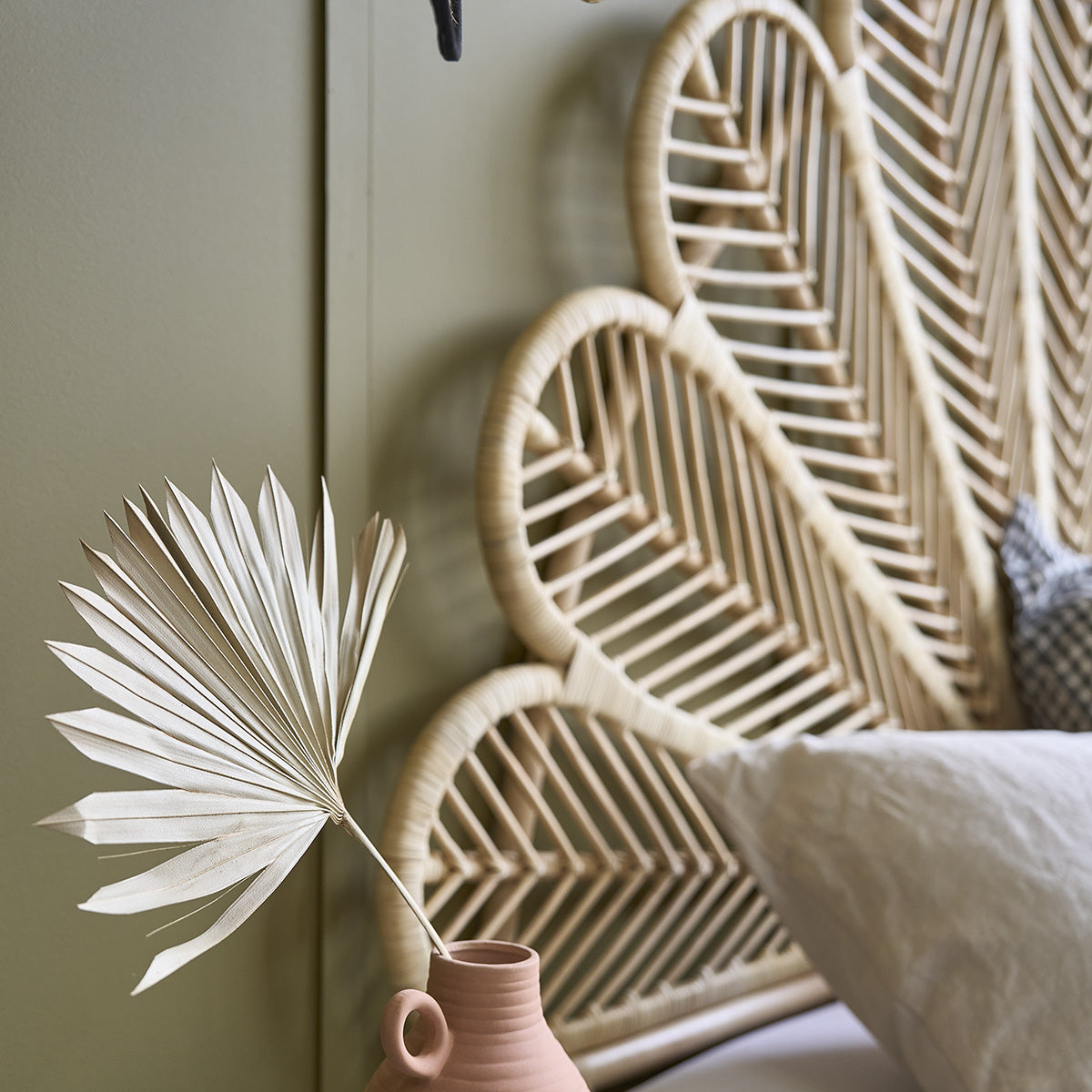 COLETTE - Tête de lit en rotin 180 cm