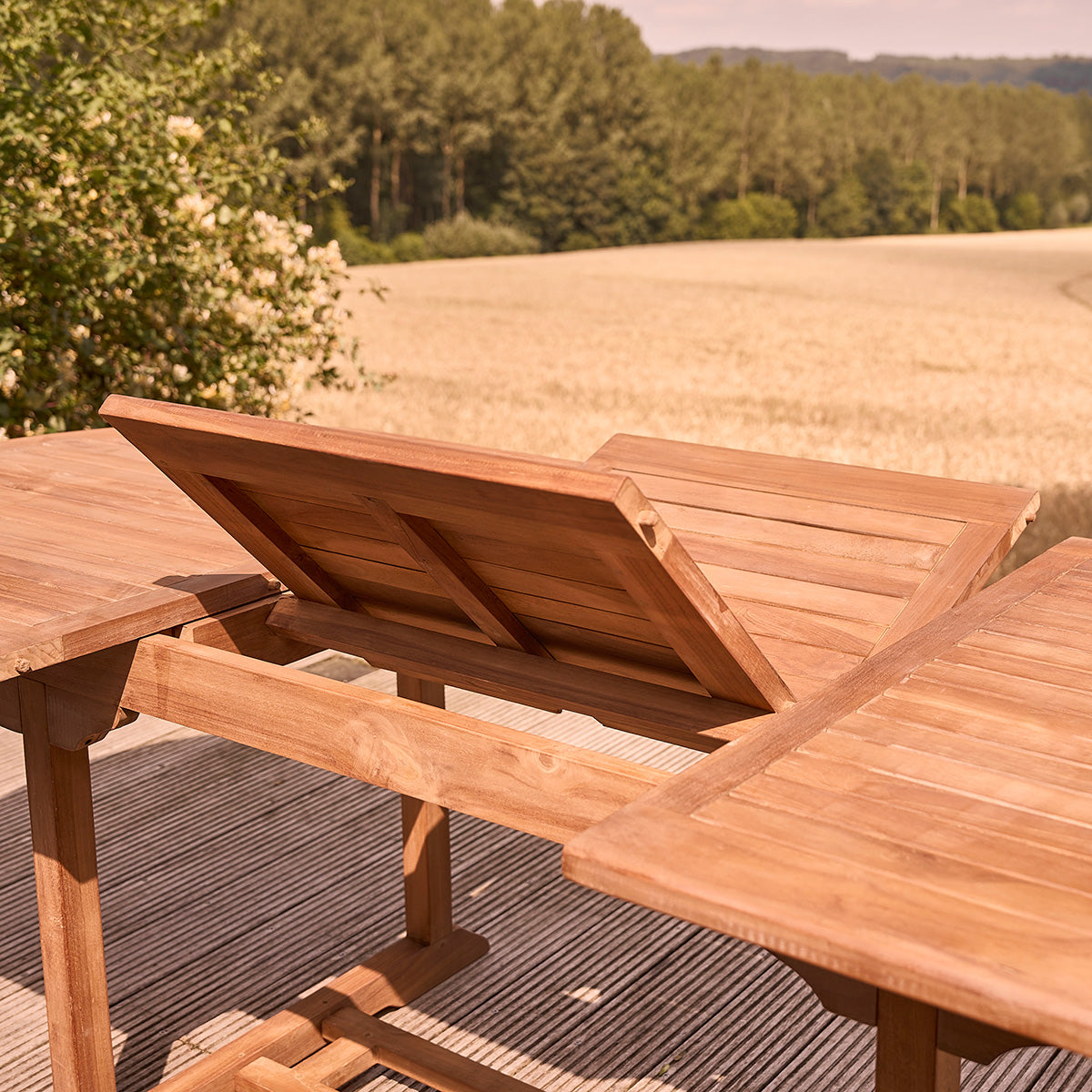 BALI - Ausziehbare Gartenmöbel aus geöltem Teakholz 8/10 Sitze