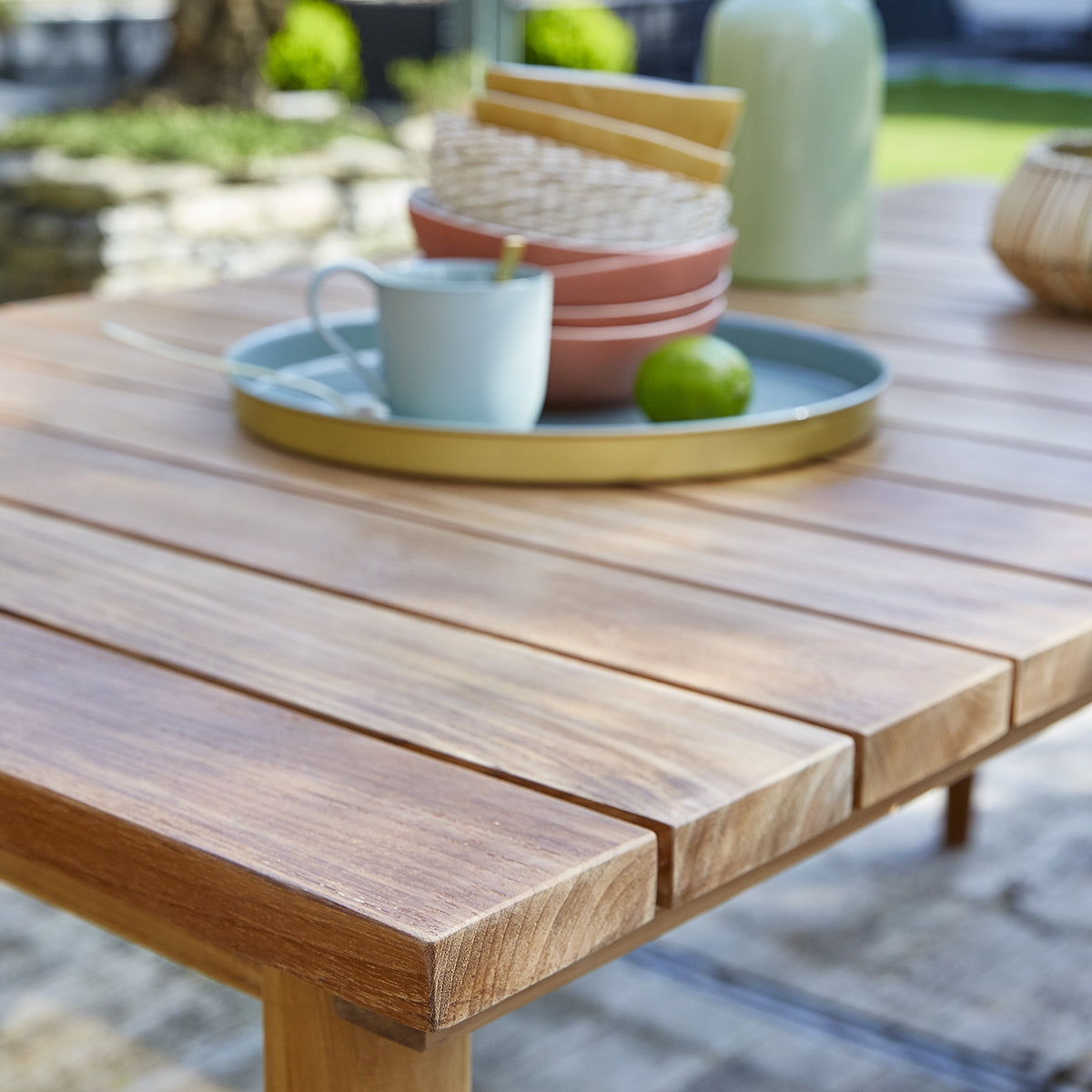 ESTHER - Gartentisch aus massivem Teakholz für 6/8 Sitze