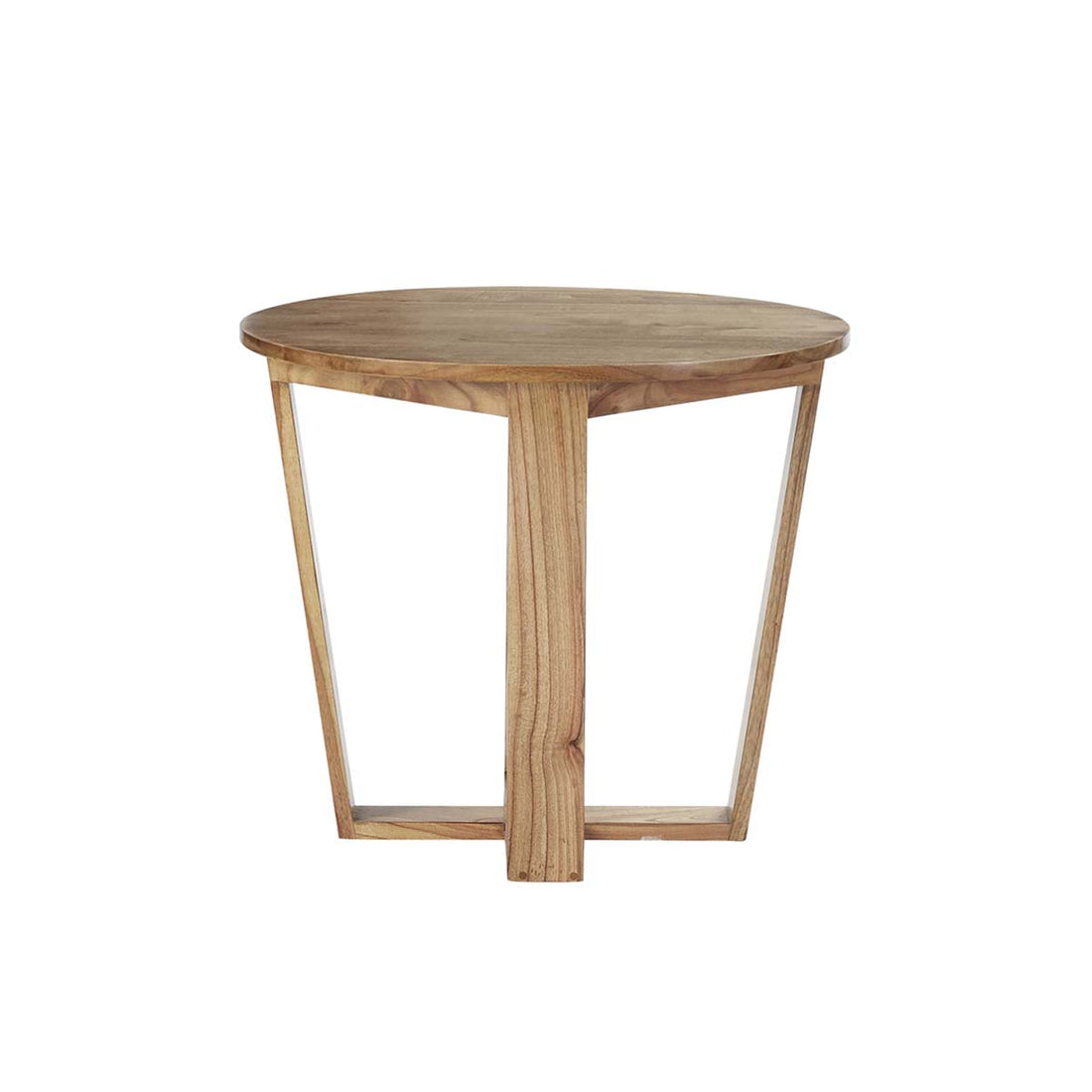 BASILE - Beistelltisch aus massivem Mindi-Holz Ø 65 cm