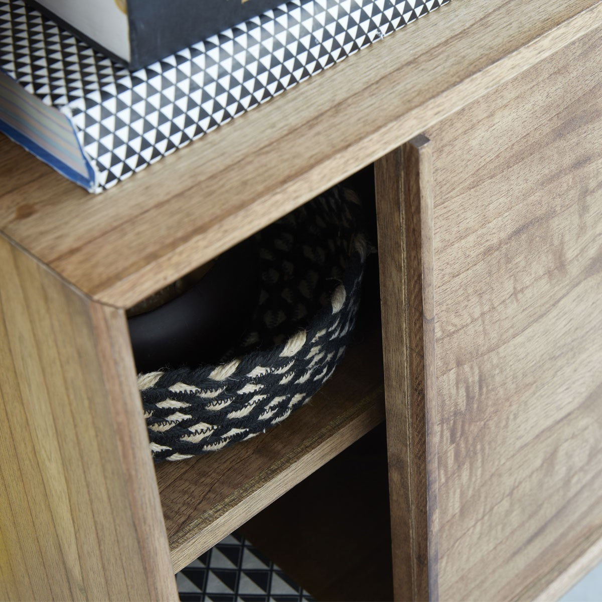 FIFTIES - Bibliothèque en mindi massif 120 cm