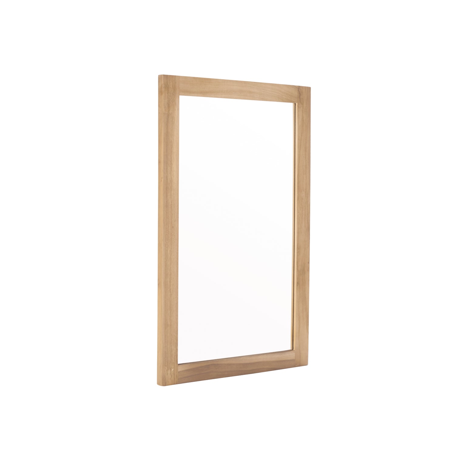 Spiegel aus massivem Teakholz rechteckig 80x50 cm