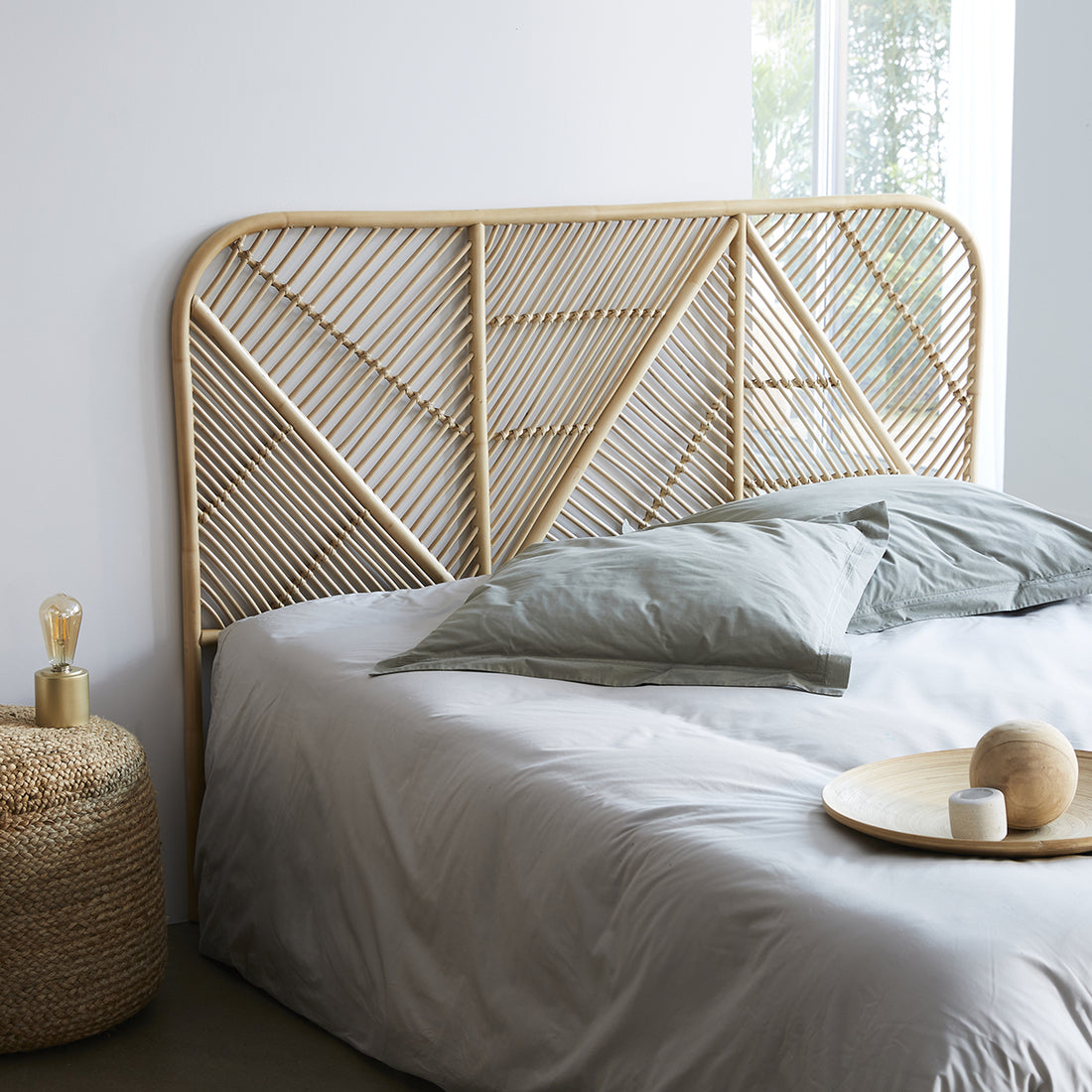 BOHO - Kopfteil aus Rattan 160 cm