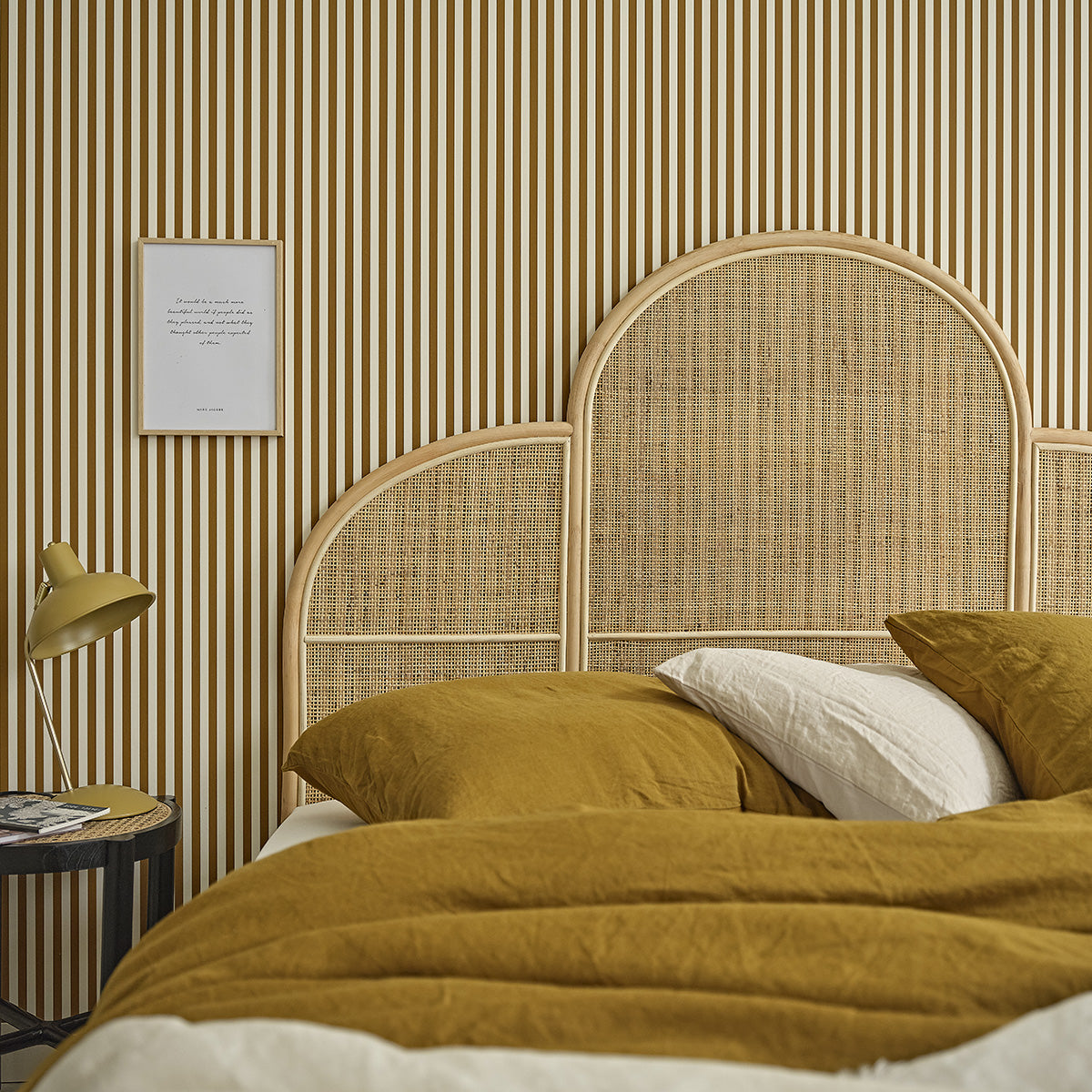 JANE - Kopfteil aus Rattan und Rohrgeflecht 160 cm