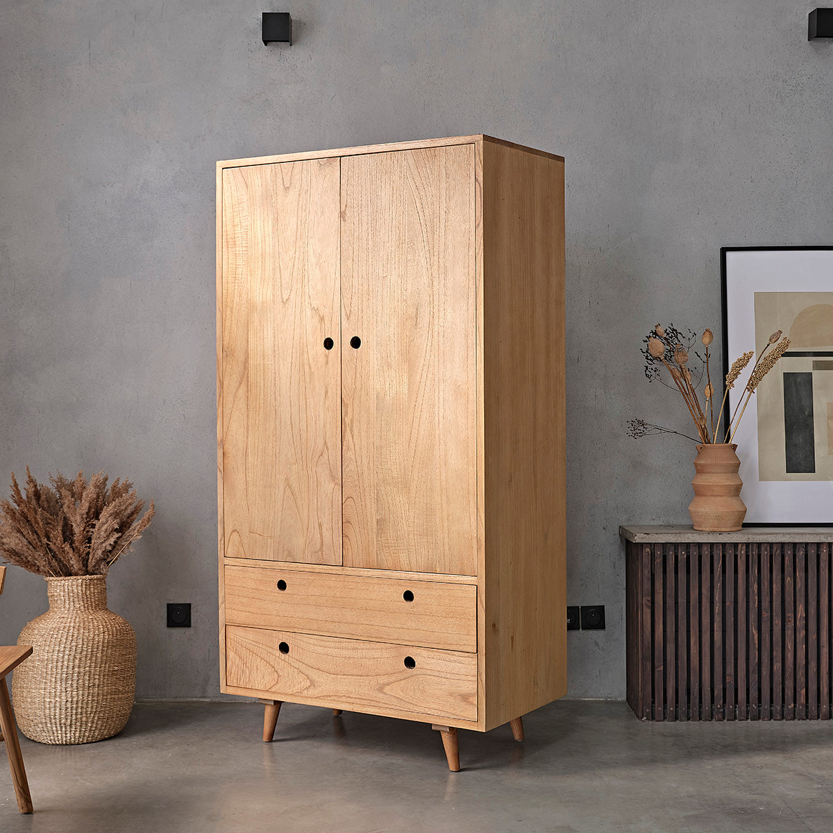 ESMEE - Massiver Mindi-Schrank 190