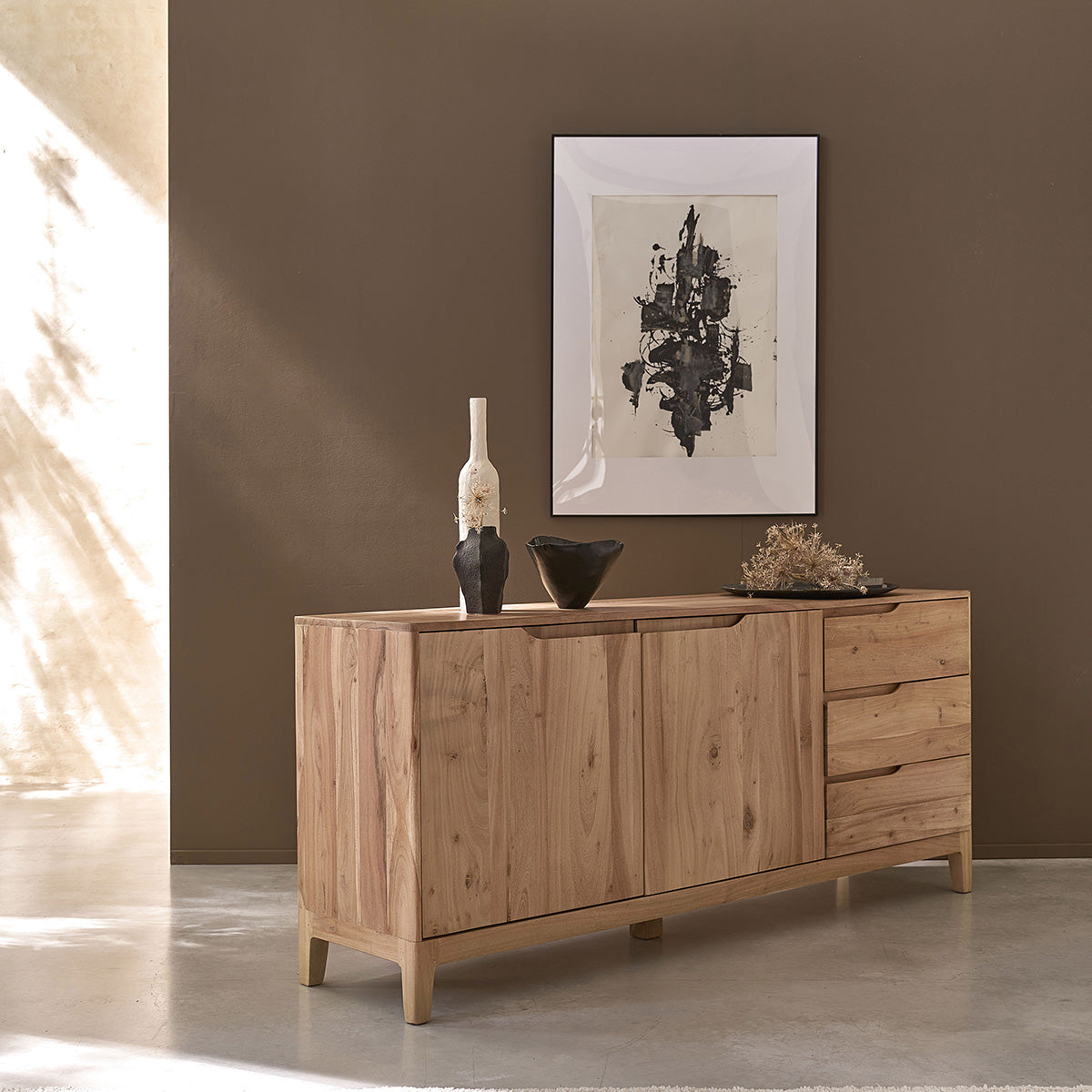 SAMSO - Sideboard aus massivem Akazienholz, 170 cm