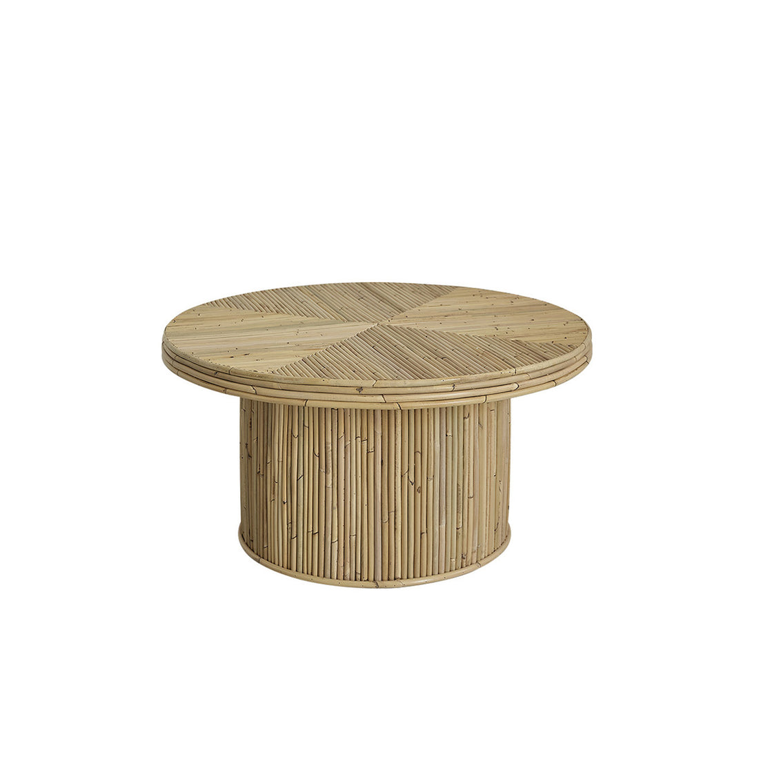 ALMA - Couchtisch aus Rattanrohr Ø 80 cm