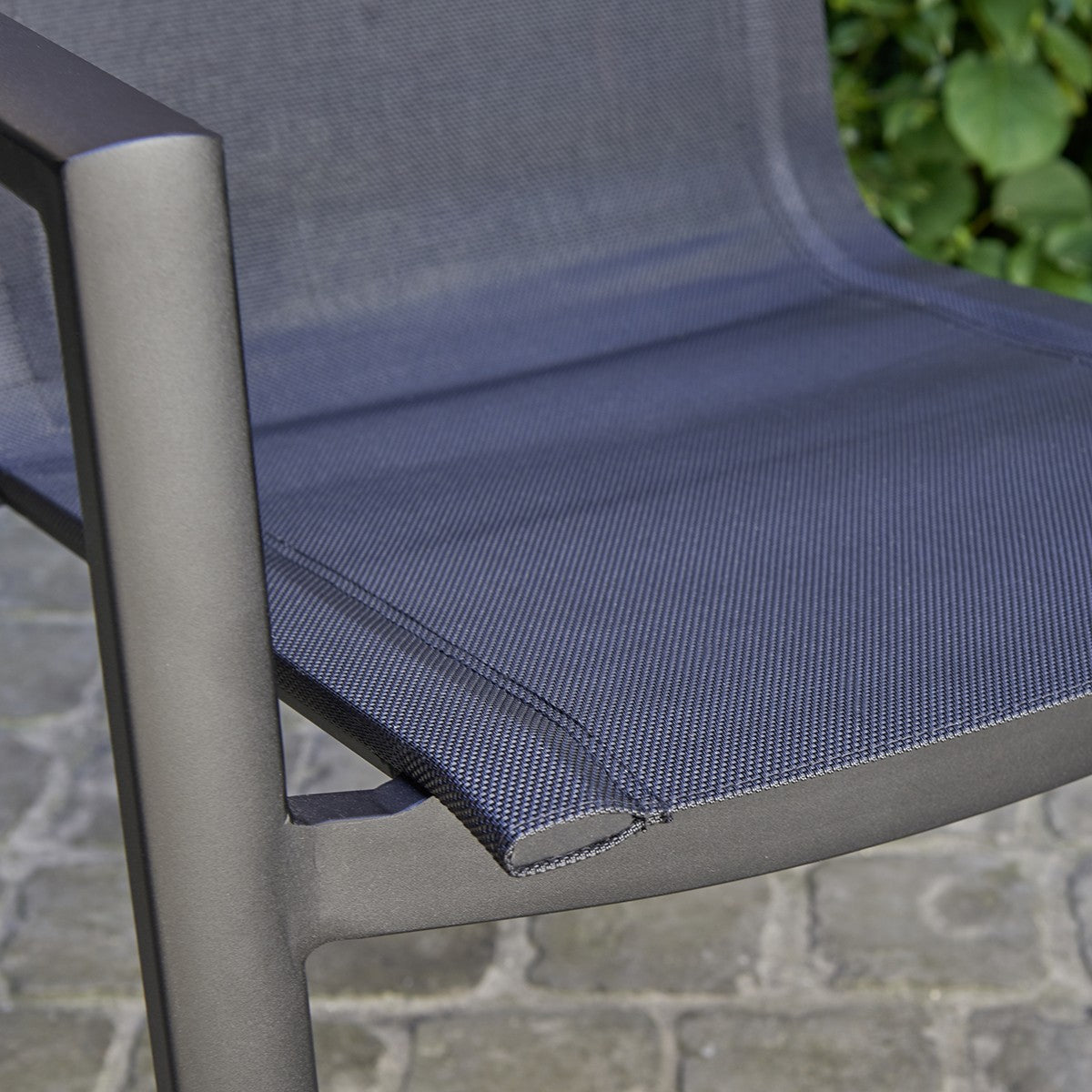 BALISTAR - Gartensessel aus Aluminium und grauem Textilene