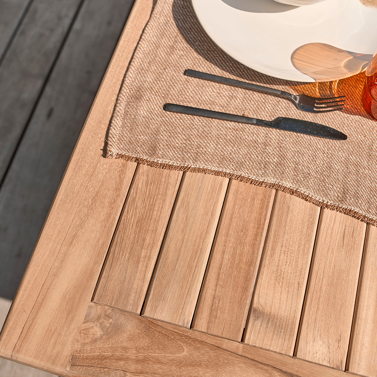 MALTE - Table de jardin en teck massif extensible 8/10 pers.