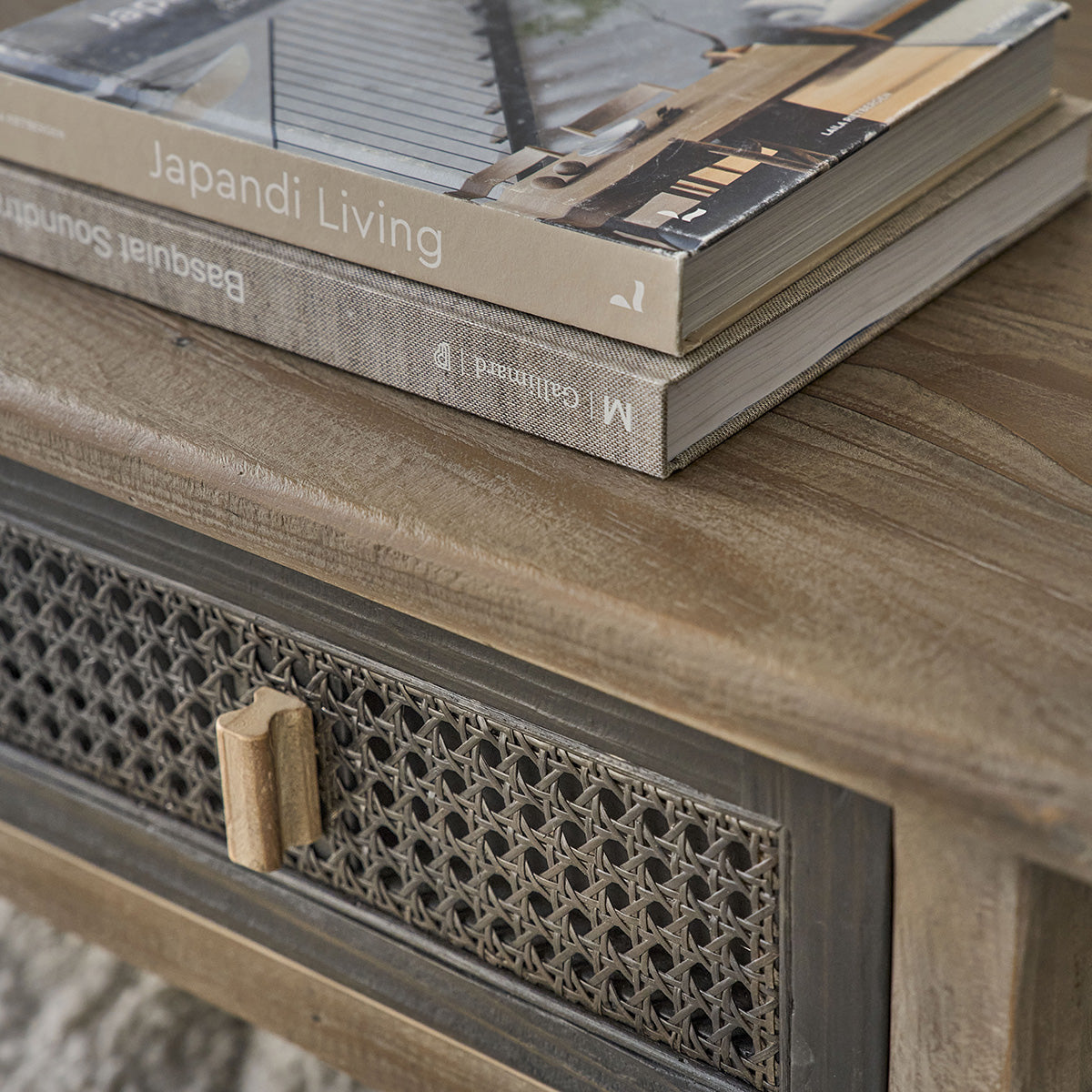 JUNKO - Couchtisch aus recyceltem massivem Holz 110 cm