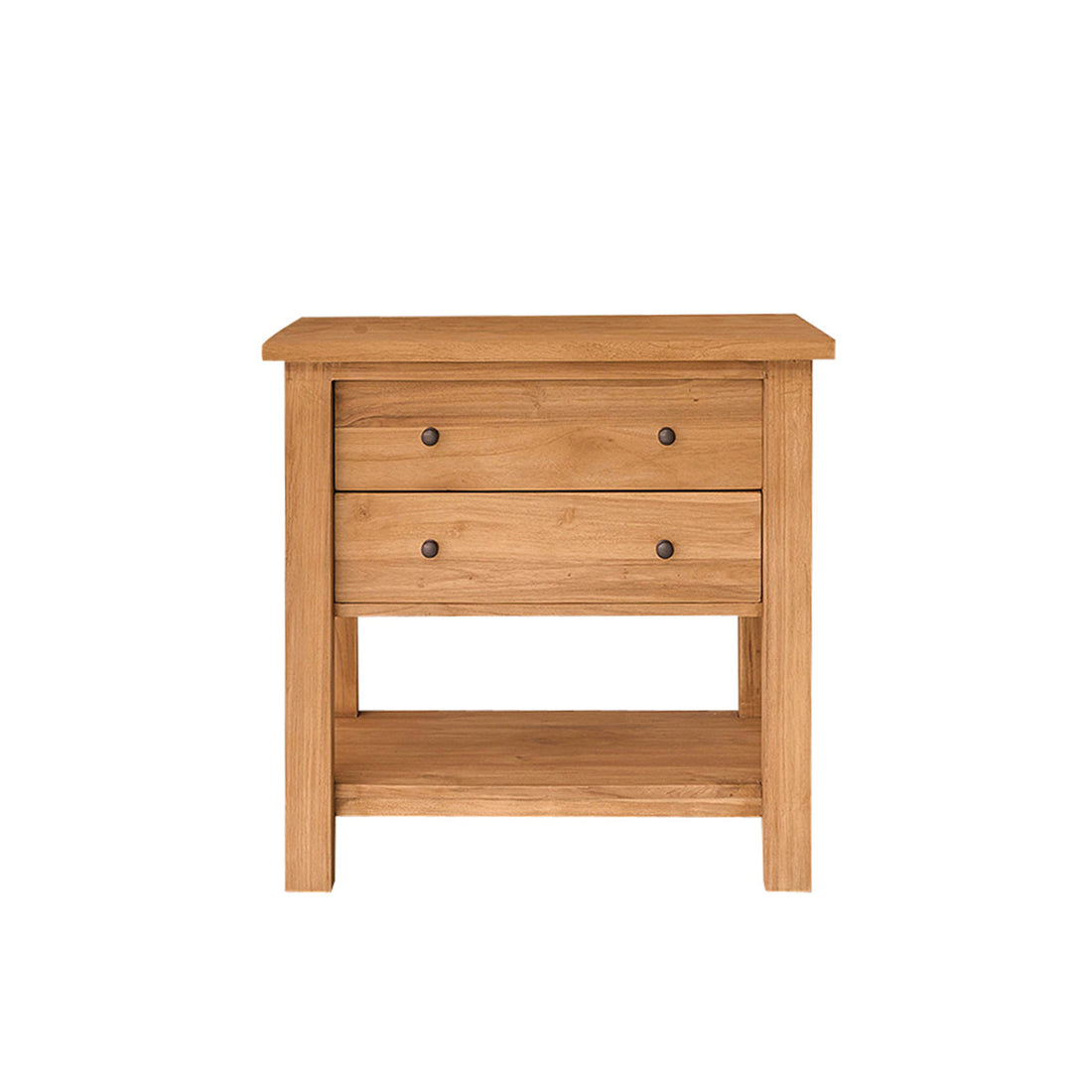 NAHELE - Waschbeckenunterschrank aus massivem recyceltem Teakholz 82 cm