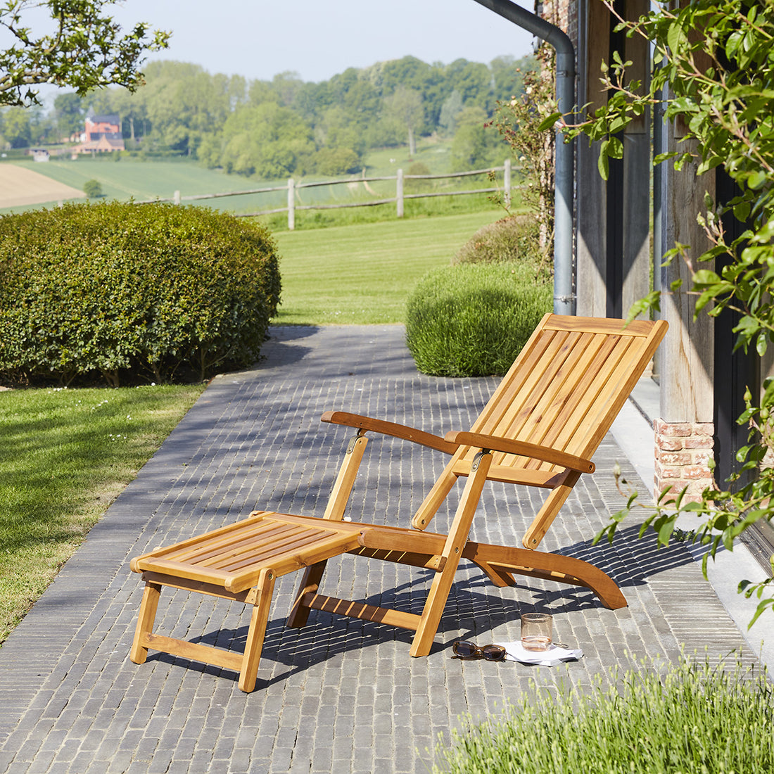 HANOÏ - Sonnenliege aus massivem Akazienholz