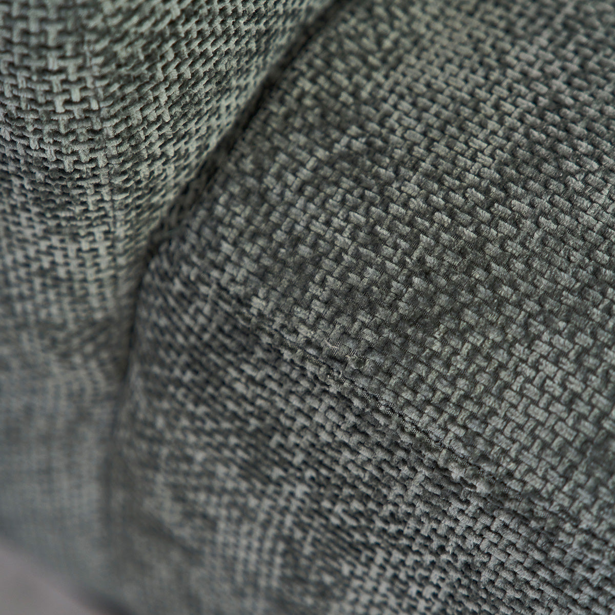 ALPHONSE - Canapé droit 4 places en velours tressé vert de gris