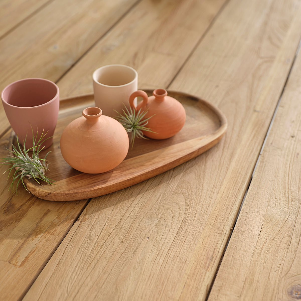 JUNE - Tisch aus massivem recyceltem Teakholz und Metall 10 pers.