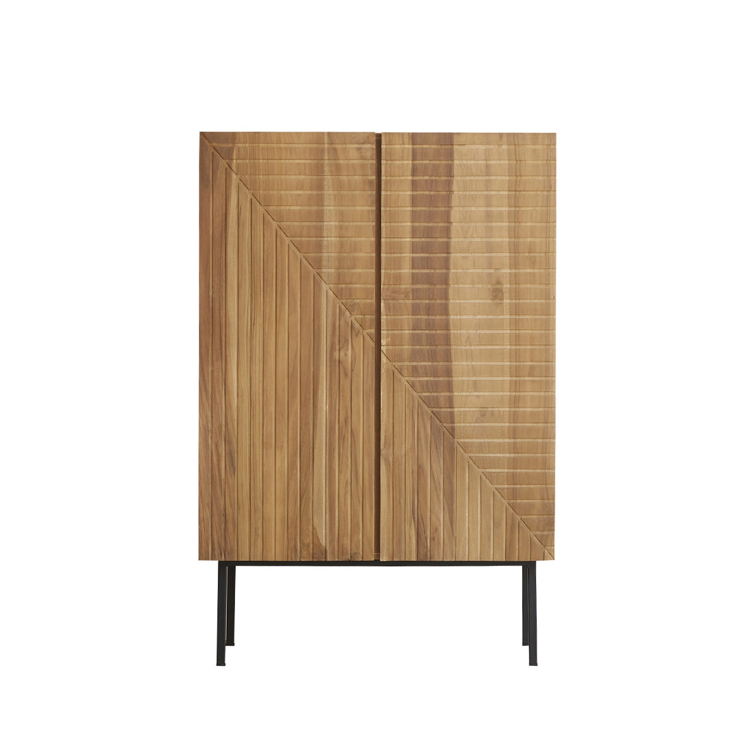 PORTLAND - Schrank aus massivem Teakholz 100 cm