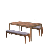 Gartenmöbel aus massivem Teakholz für 6 Pers. inkl. Kissen