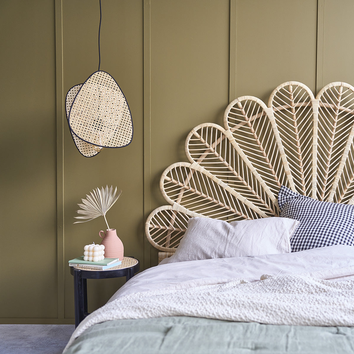 COLETTE - Kopfteil aus Rattan 180 cm