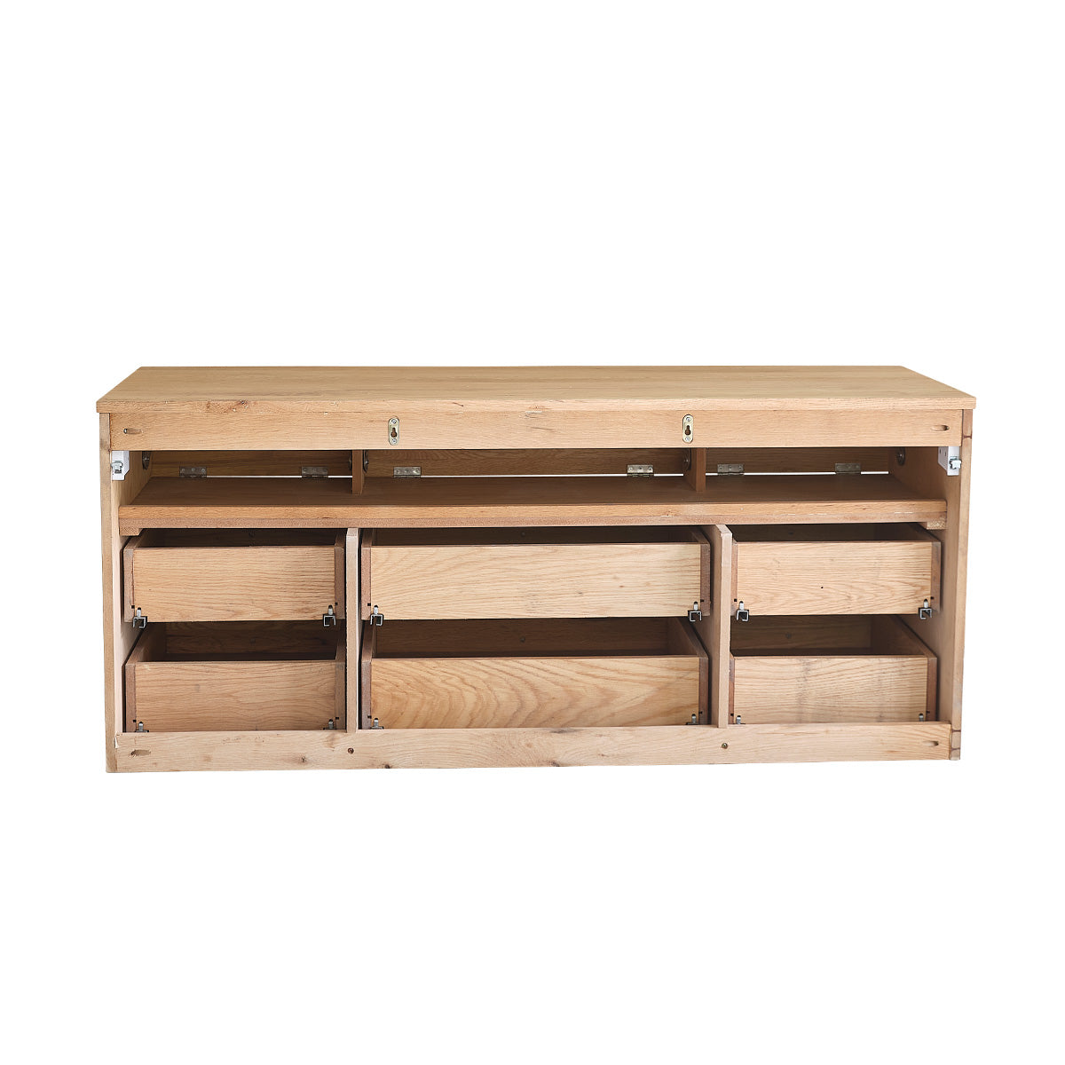 ERNEST - Hängender Waschtischunterschrank aus massiver Eiche 140 cm