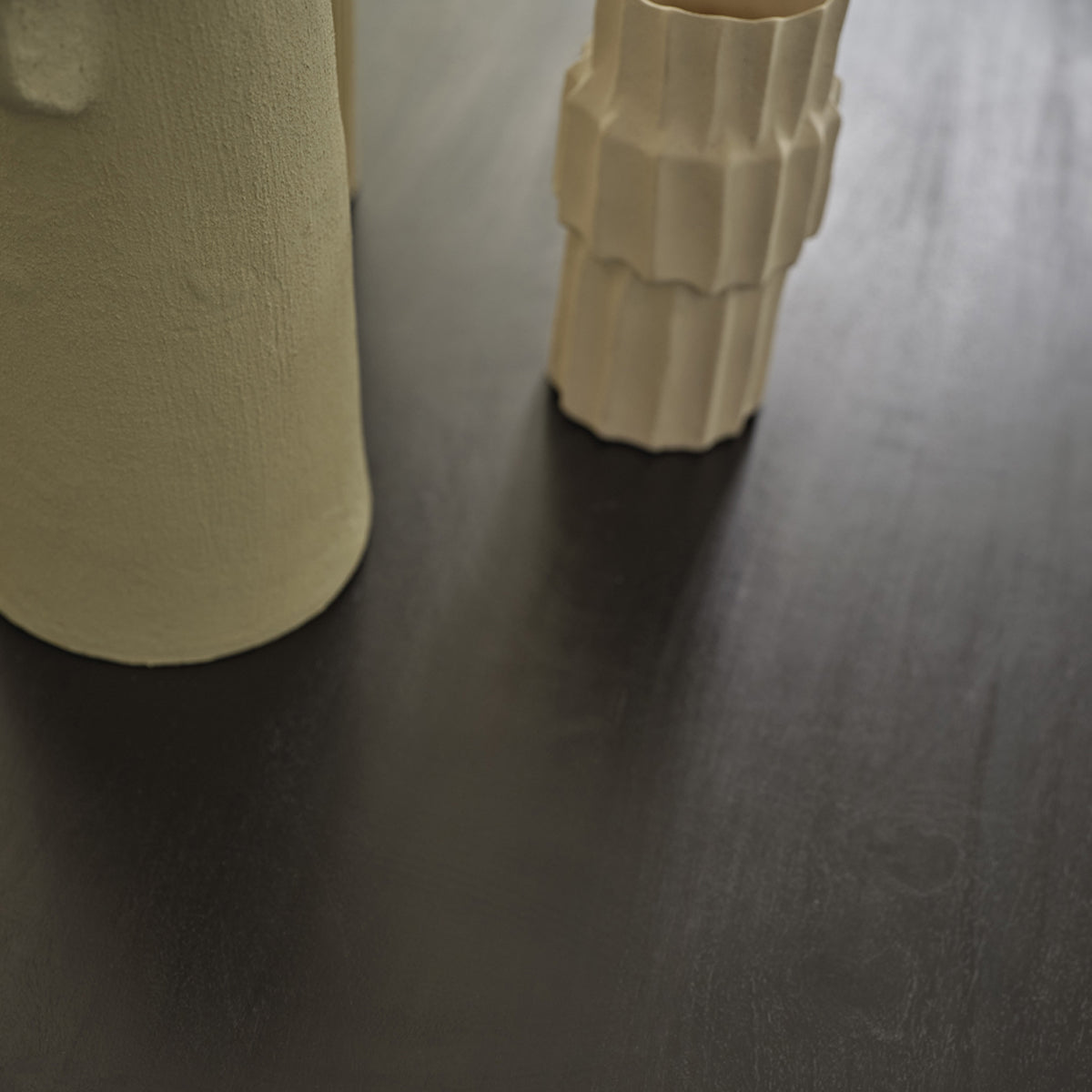 BLAISE - Tisch aus massivem Mangoholz und Rohrgeflecht 6 pers.