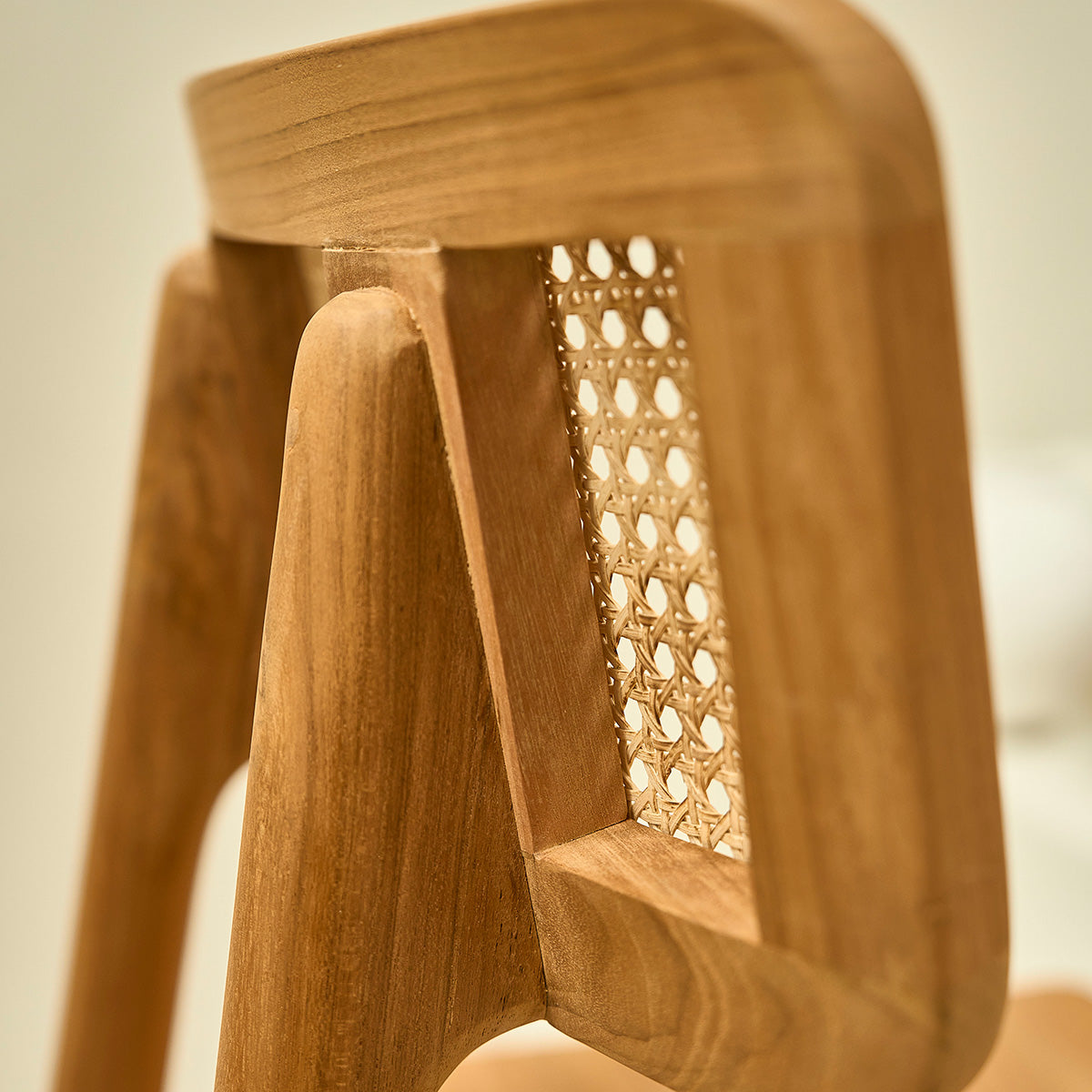 SIXTINE - Chaise en teck massif et cannage