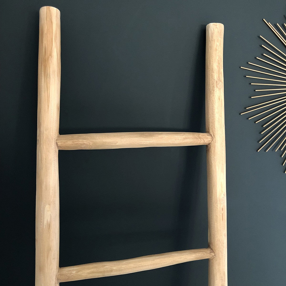 CLARA - Échelle porte-serviettes en teck massif 170 cm