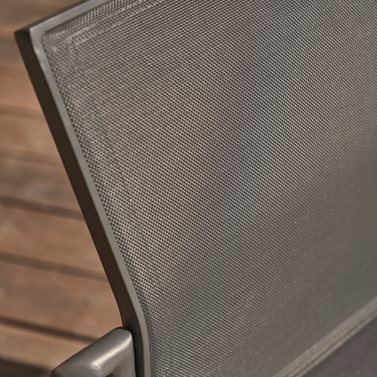 LAGON - Sessel aus Aluminium und grauem Textilene (Set von 2)